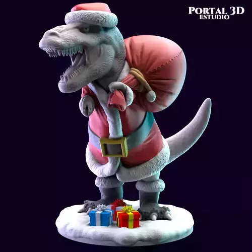 SANTA CLAUS T-REX 3D print model
