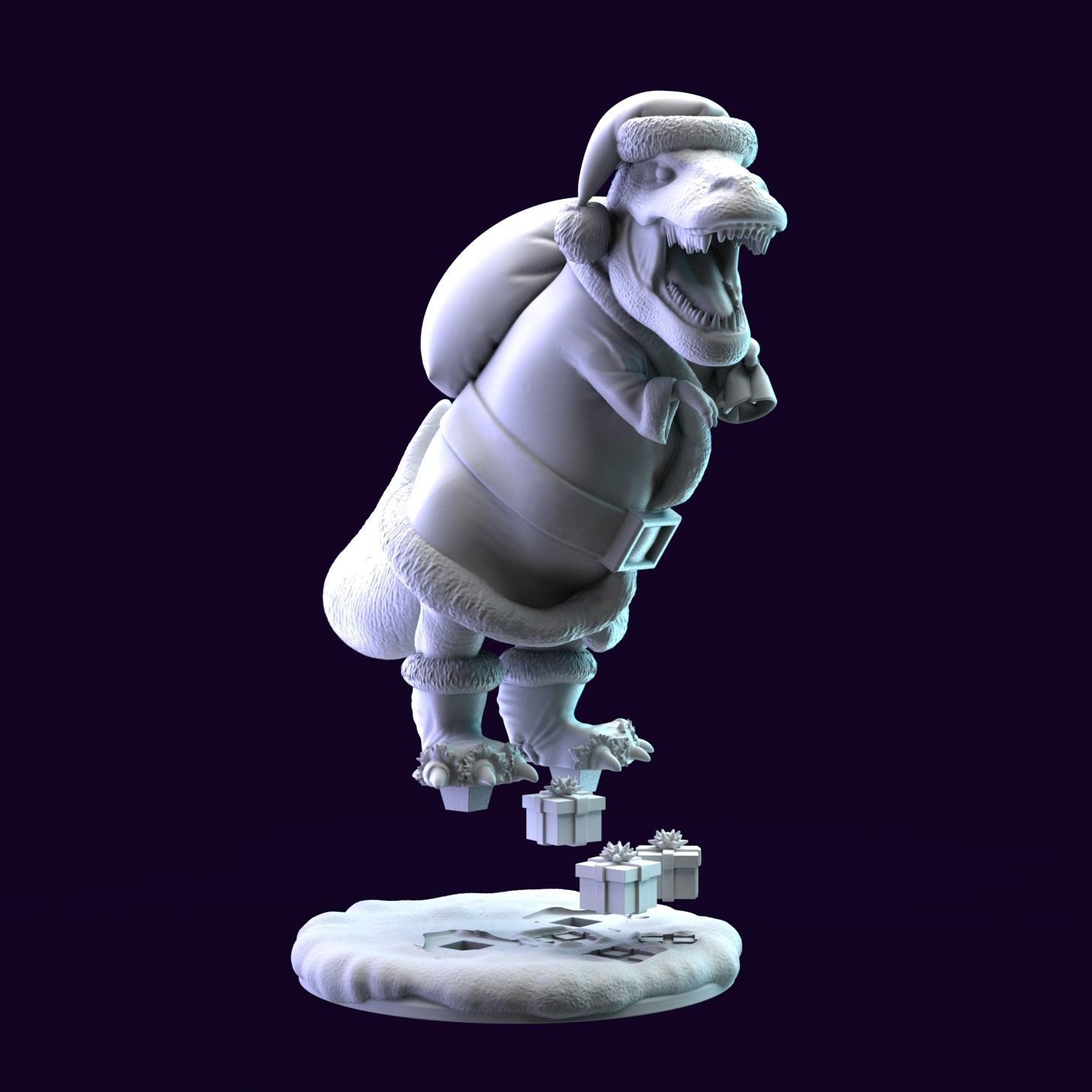 SANTA CLAUS T-REX 3D print model_4