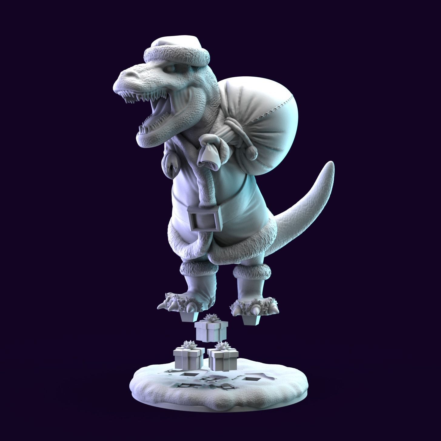 SANTA CLAUS T-REX 3D print model_1
