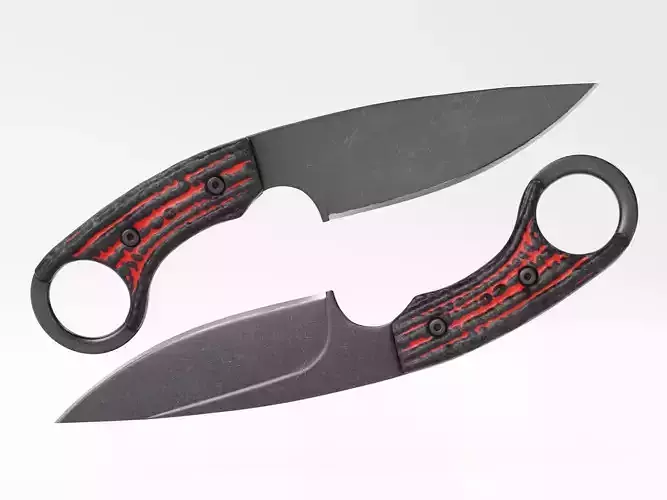 Tactical Combat Knife - Military - Karambit Style 01 Red