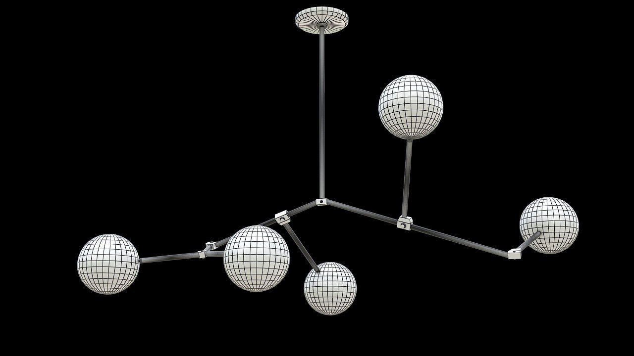 multiple lights hanging lamp 3D model_15