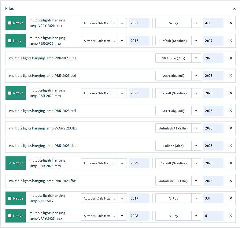 multiple lights hanging lamp 3D model_16