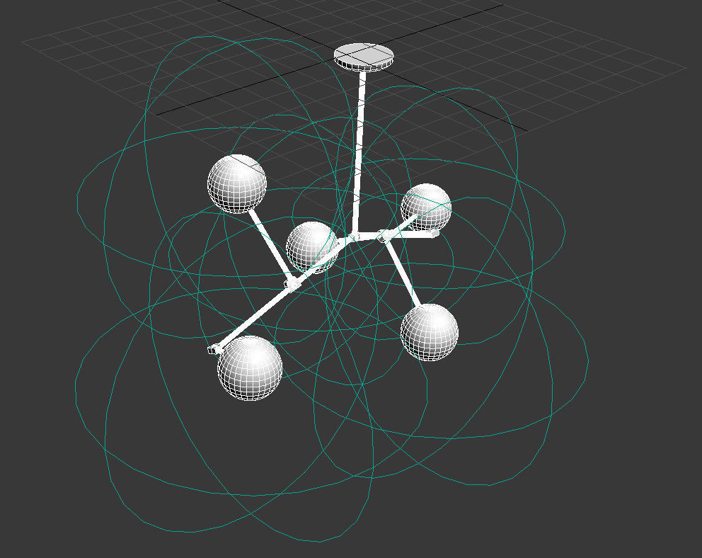 multiple lights hanging lamp 3D model_8