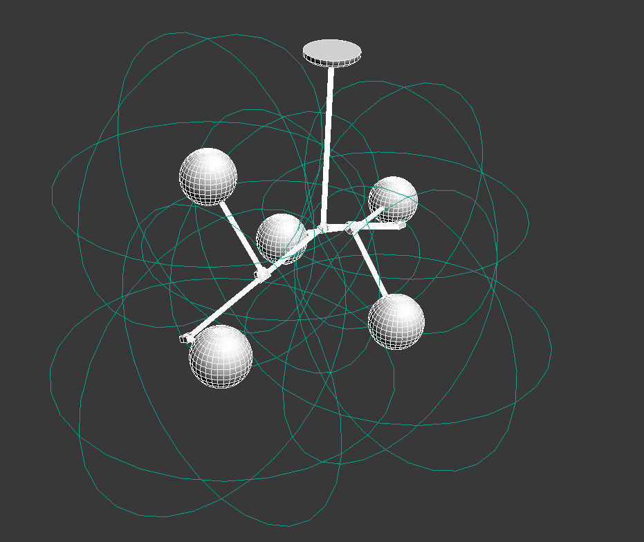 multiple lights hanging lamp 3D model_9