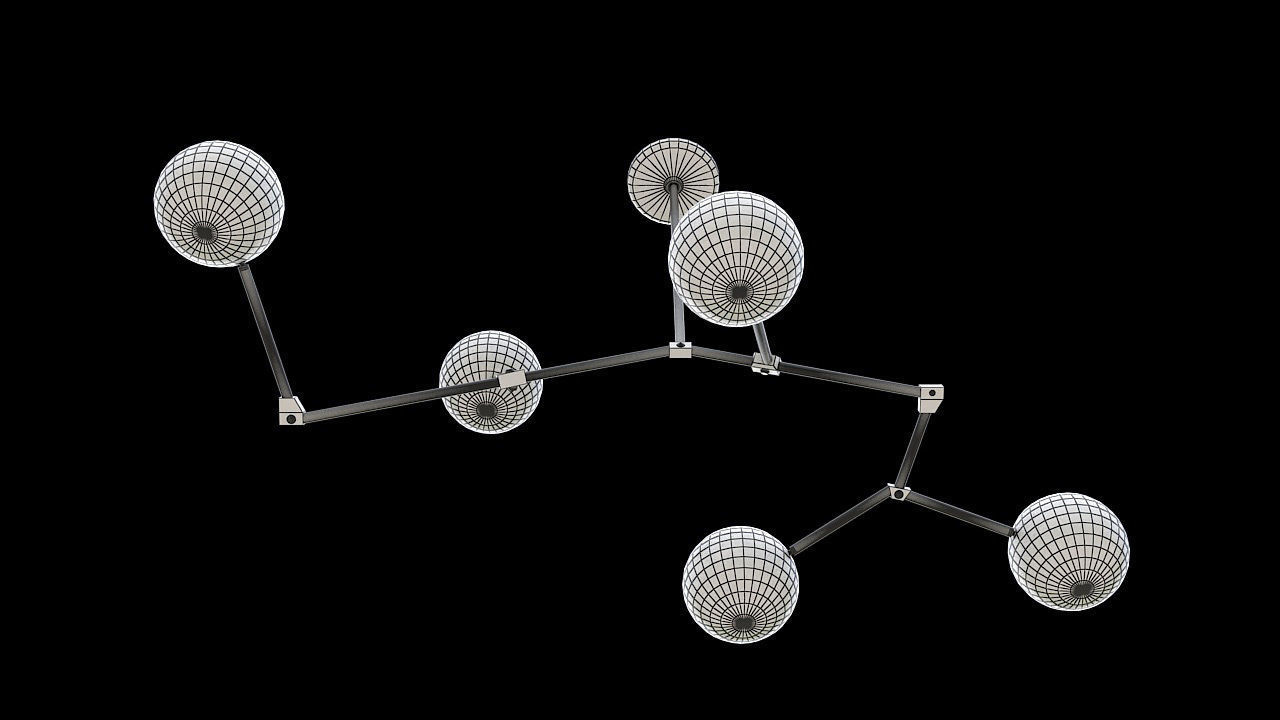 multiple lights hanging lamp 3D model_13