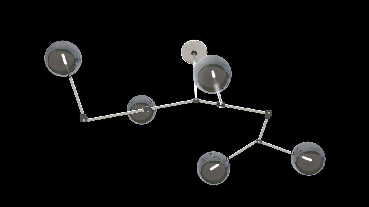 multiple lights hanging lamp 3D model_6