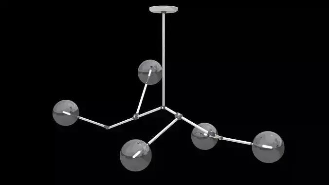 multiple lights hanging lamp 3D model