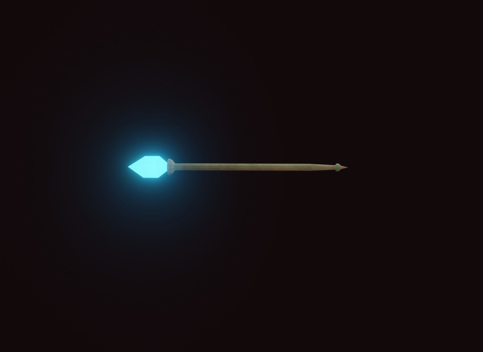 Stylized Mage Staff 3D Model Low-poly 3D model_14