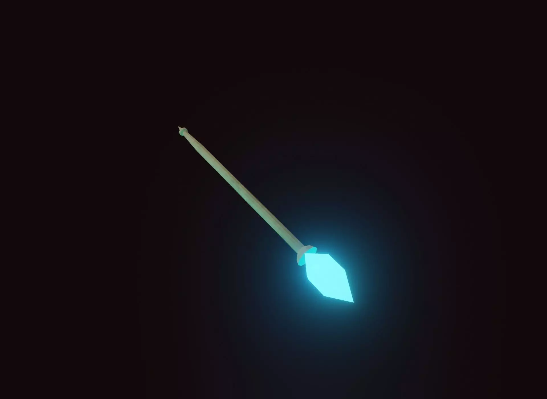 Stylized Mage Staff 3D Model Low-poly 3D model_0