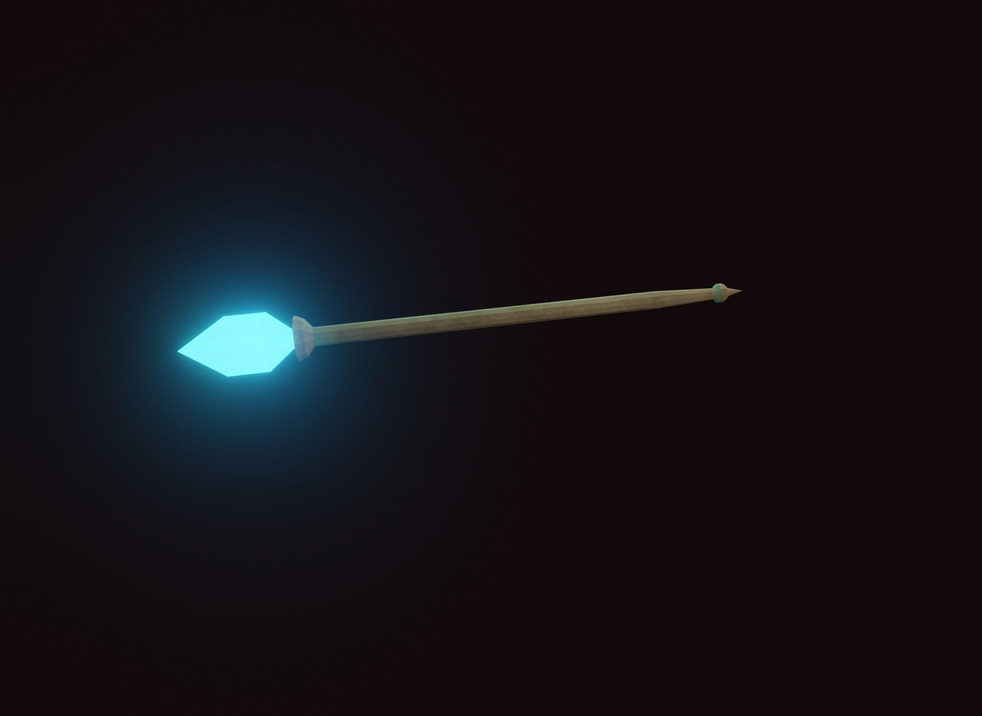 Stylized Mage Staff 3D Model Low-poly 3D model_19
