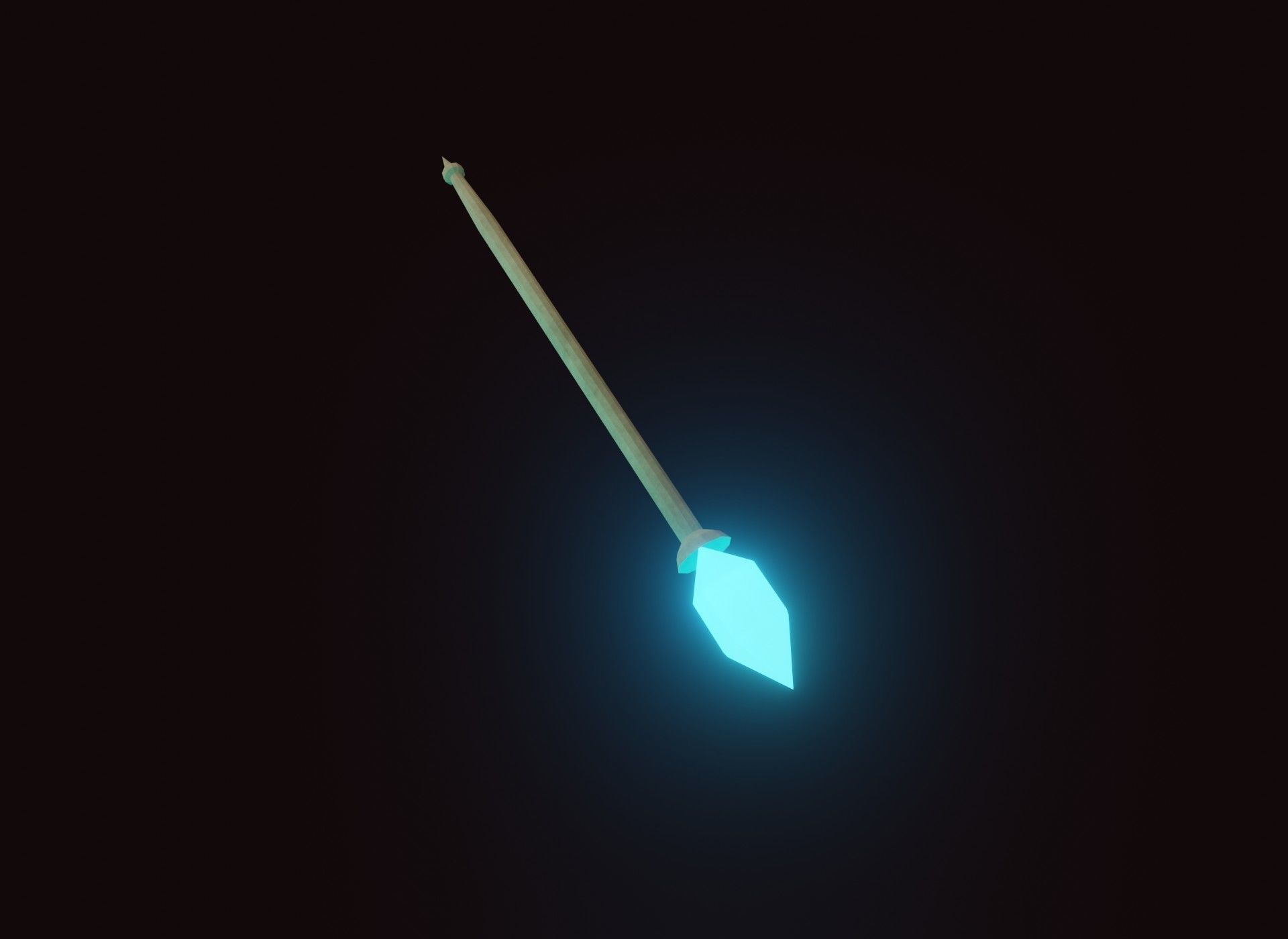 Stylized Mage Staff 3D Model Low-poly 3D model_16