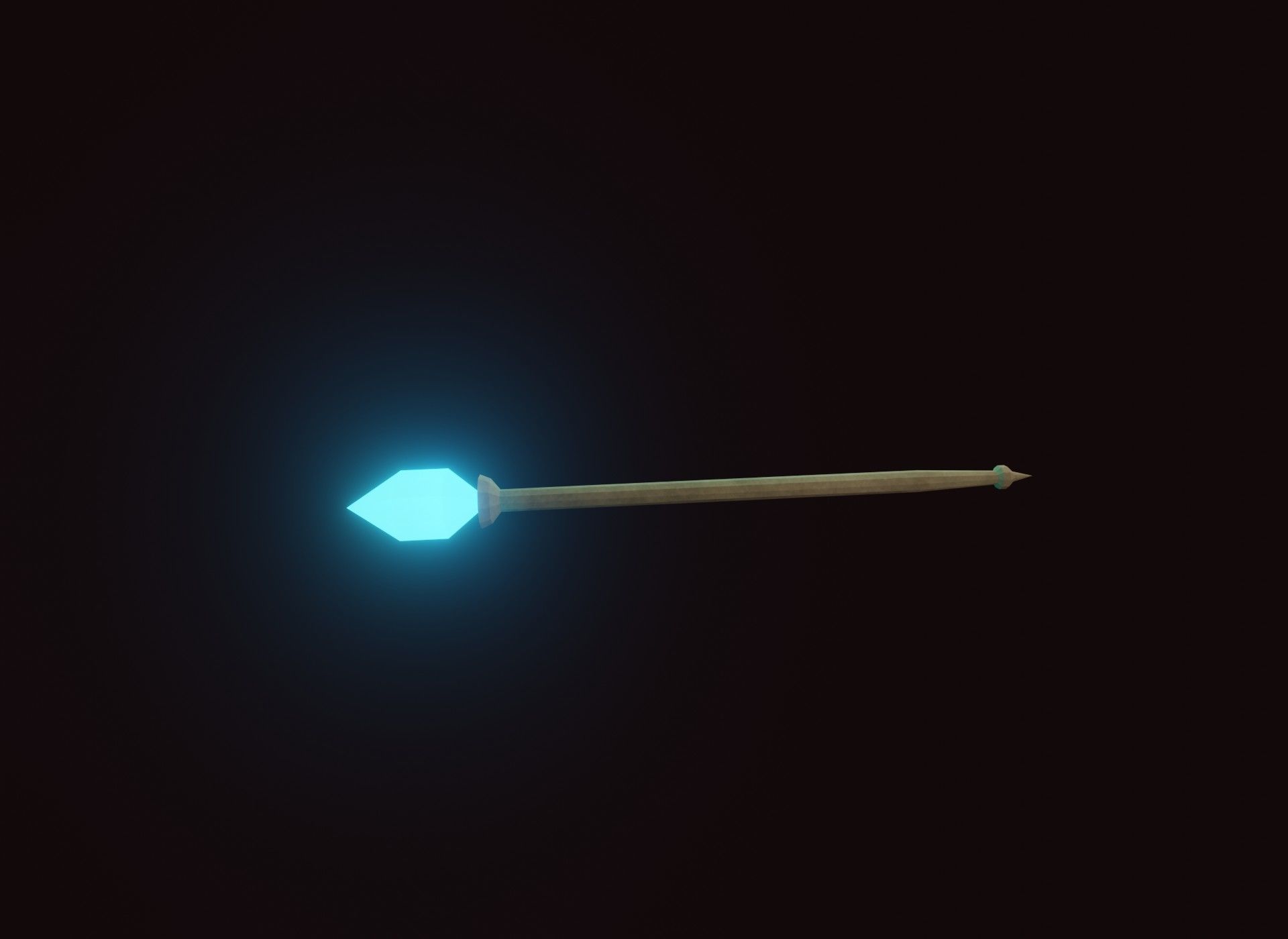 Stylized Mage Staff 3D Model Low-poly 3D model_3
