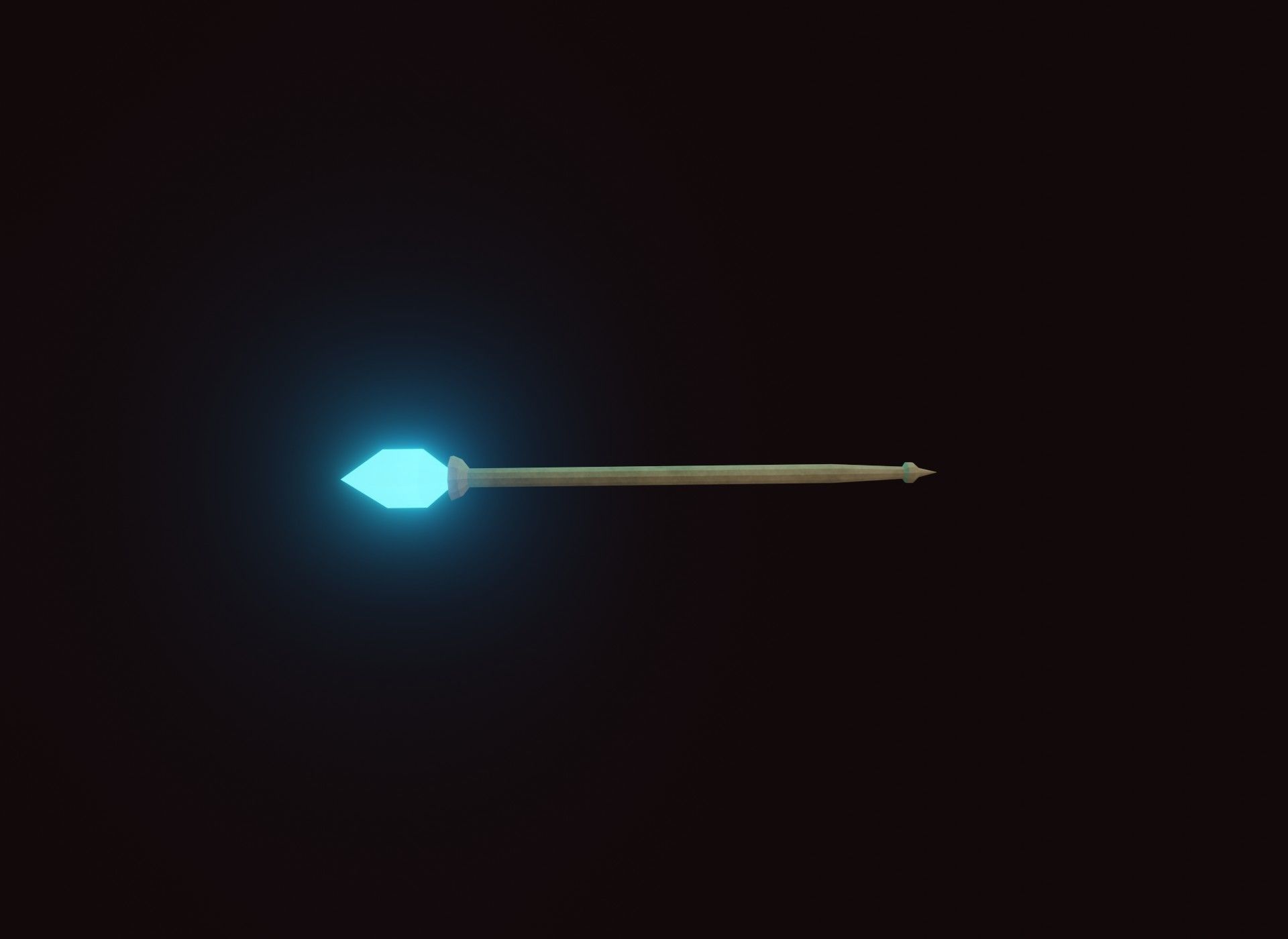 Stylized Mage Staff 3D Model Low-poly 3D model_8