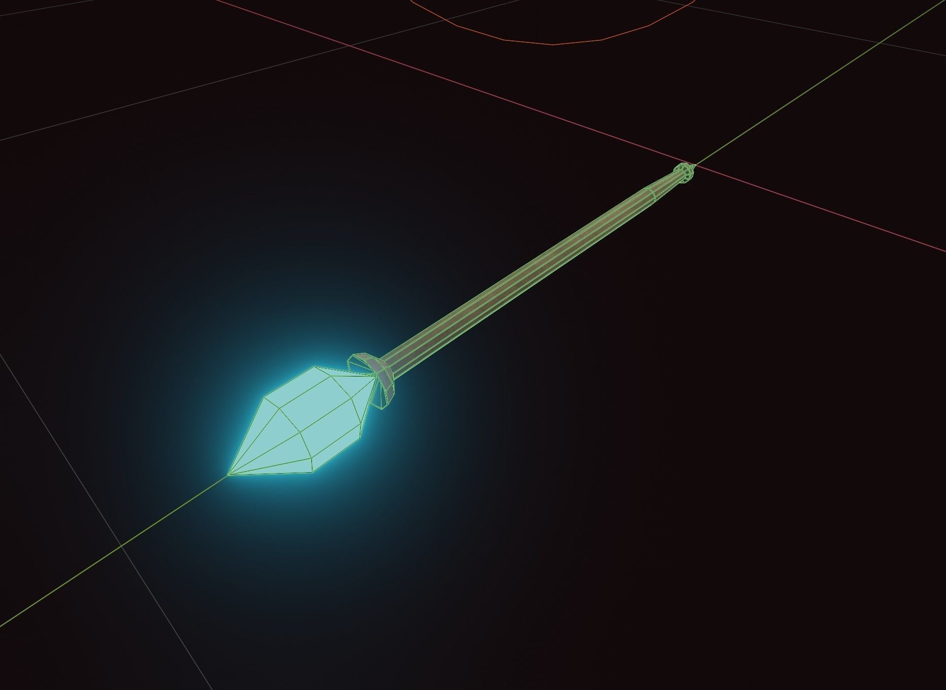 Stylized Mage Staff 3D Model Low-poly 3D model_20