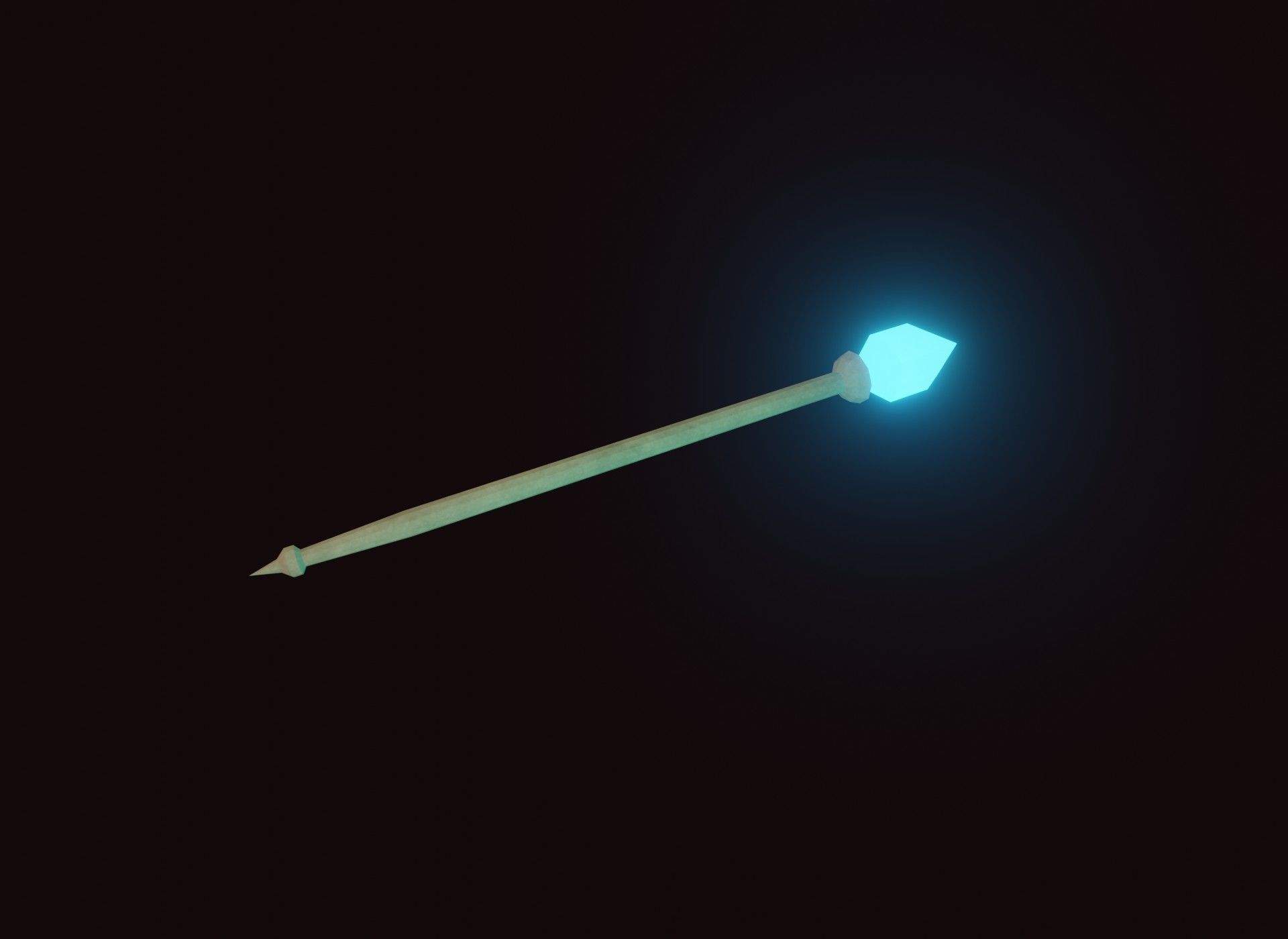 Stylized Mage Staff 3D Model Low-poly 3D model_17