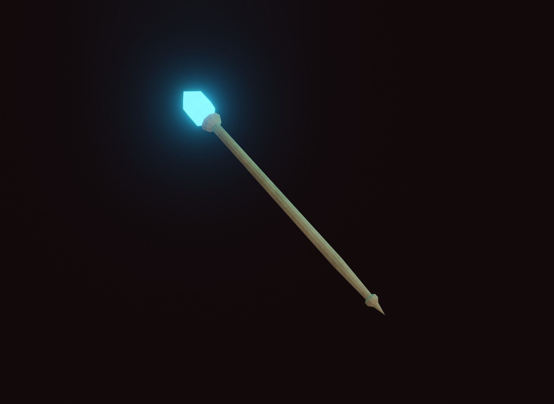 Stylized Mage Staff 3D Model Low-poly 3D model_18