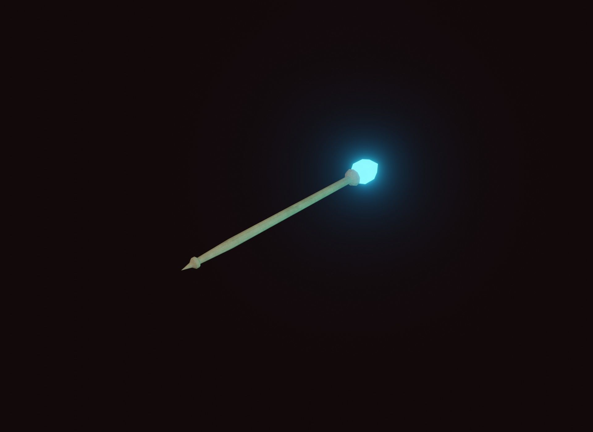 Stylized Mage Staff 3D Model Low-poly 3D model_10