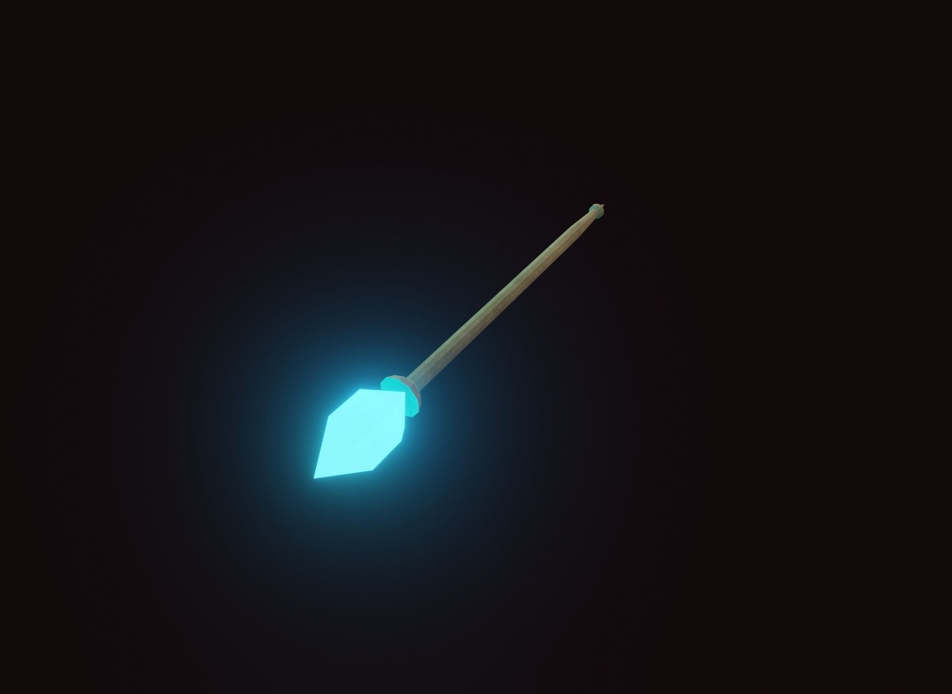 Stylized Mage Staff 3D Model Low-poly 3D model_15