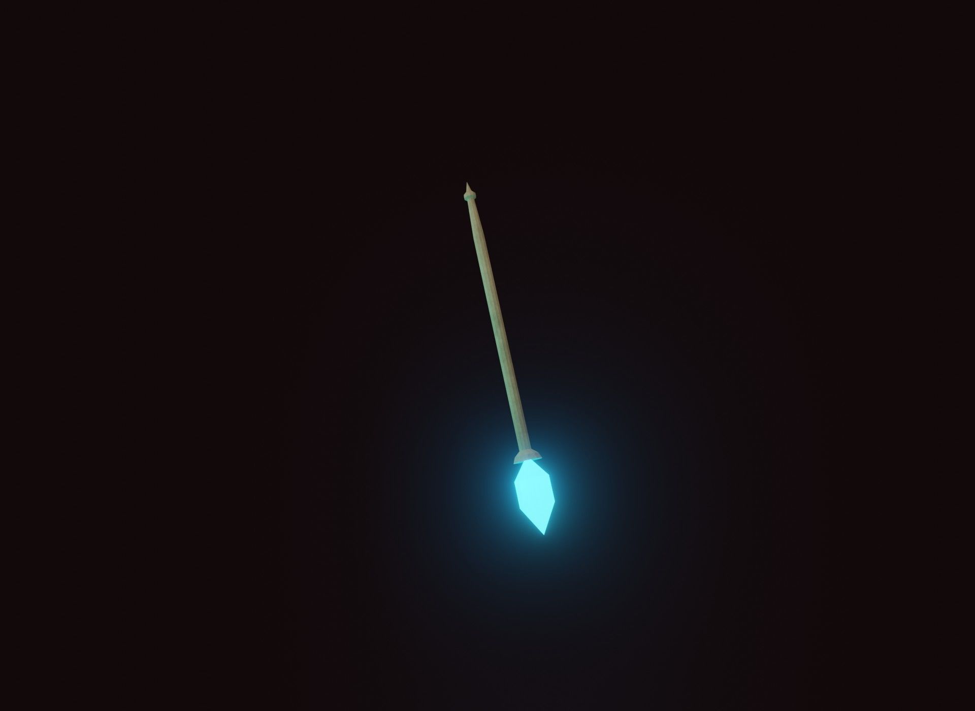 Stylized Mage Staff 3D Model Low-poly 3D model_7