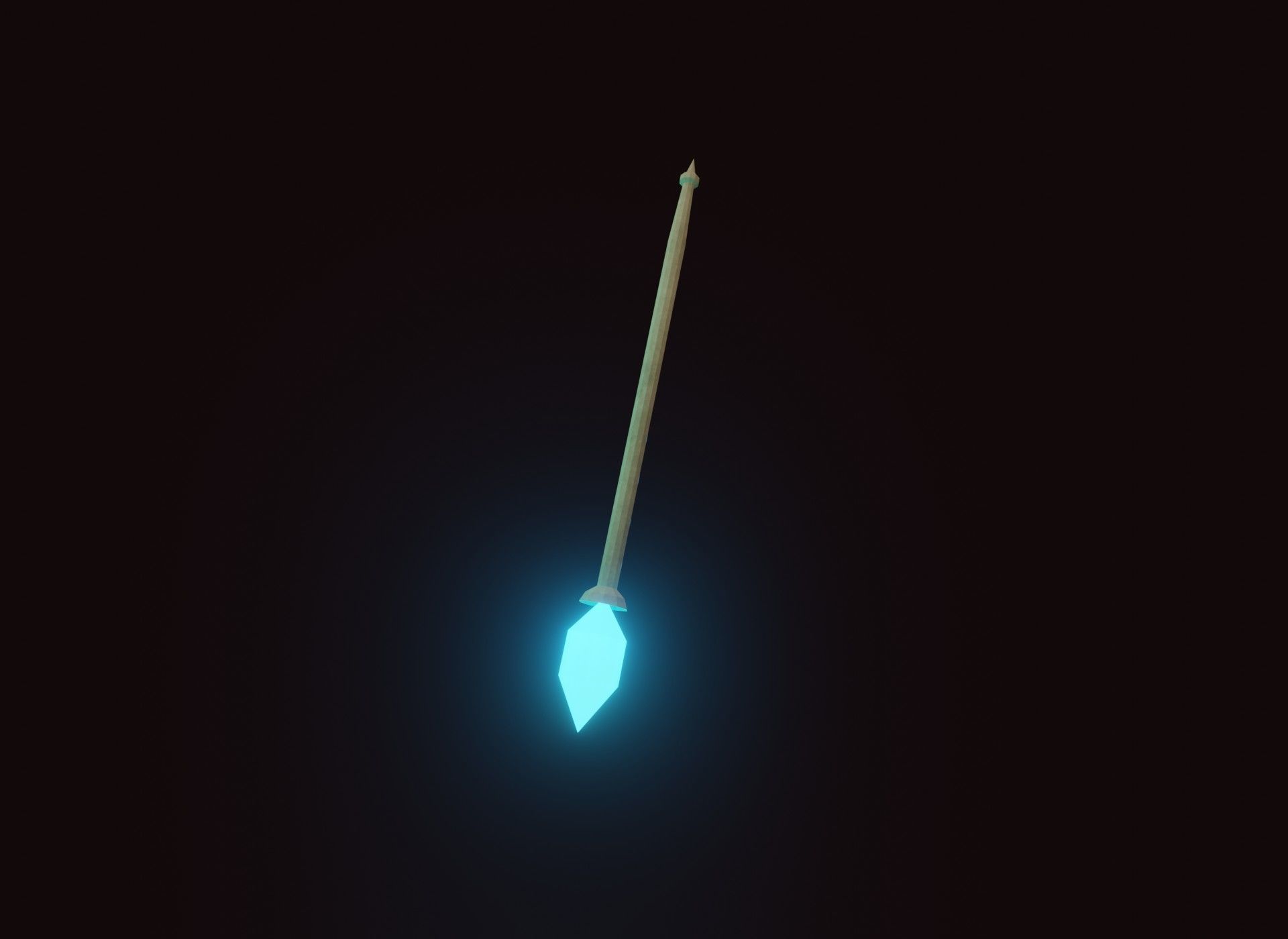 Stylized Mage Staff 3D Model Low-poly 3D model_2