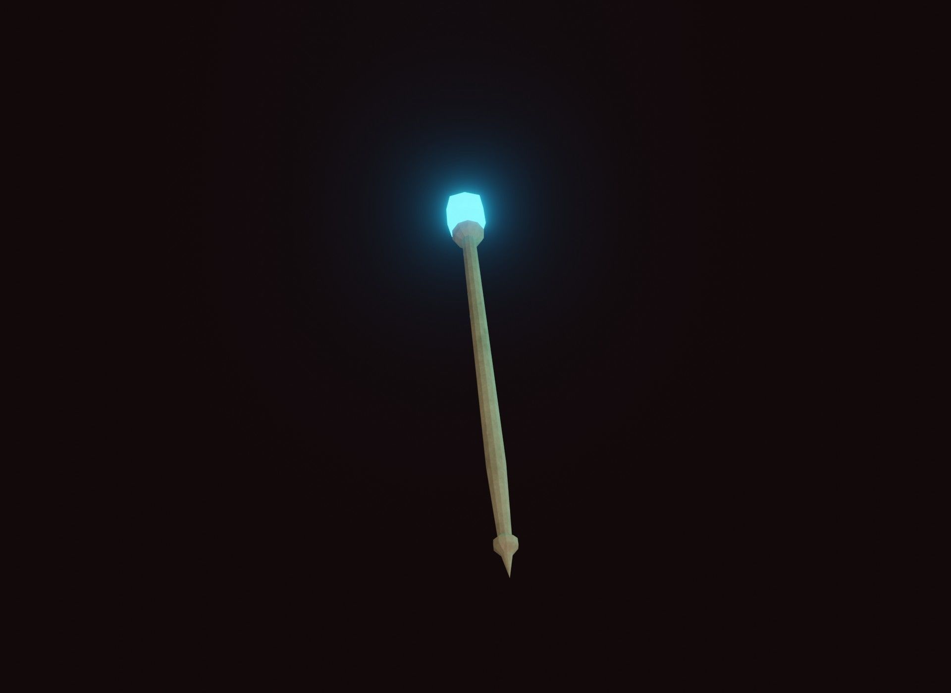 Stylized Mage Staff 3D Model Low-poly 3D model_9