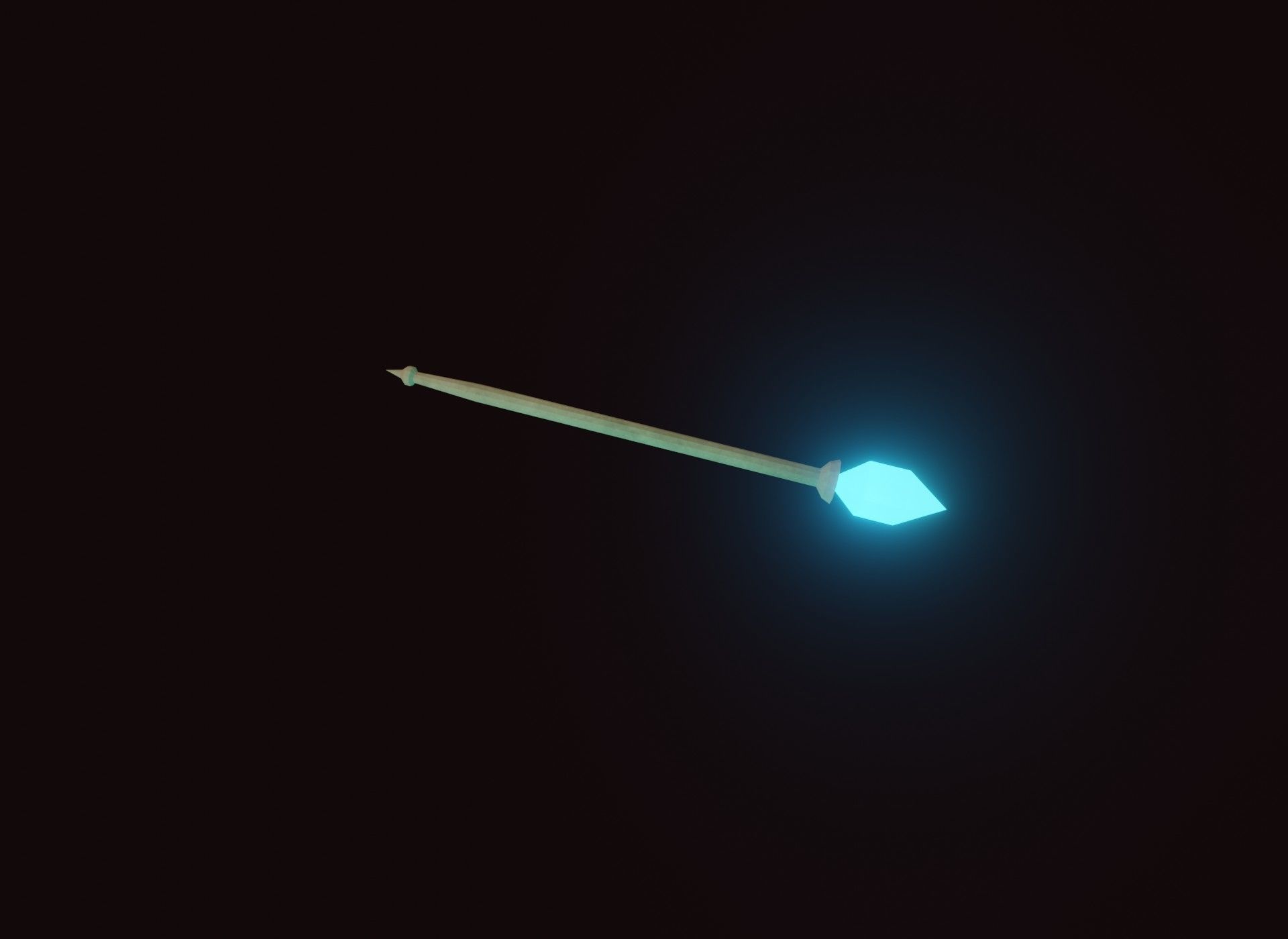 Stylized Mage Staff 3D Model Low-poly 3D model_4