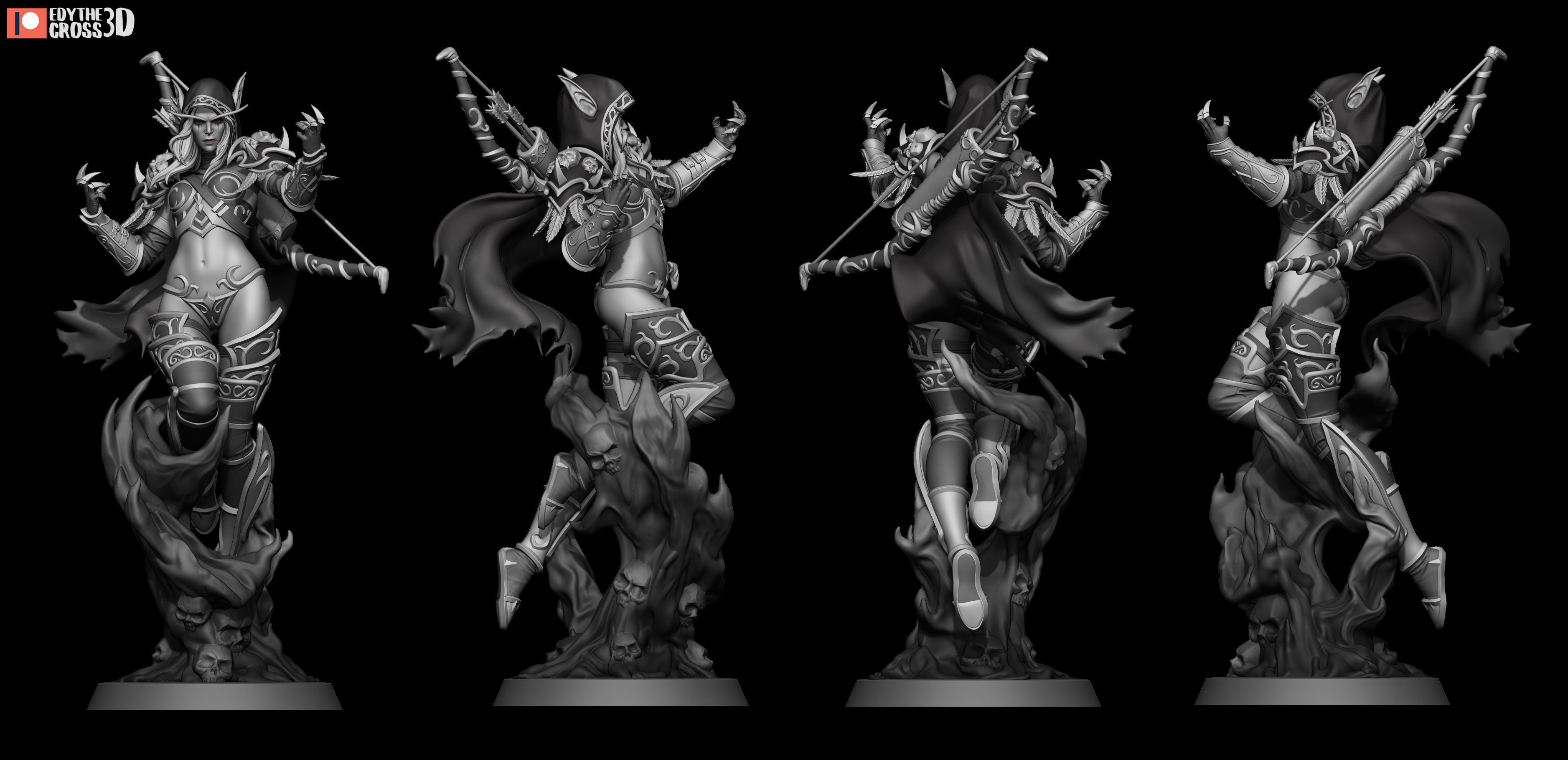 Sylvanas Windrunner - World of Warcraft 3D print model_4