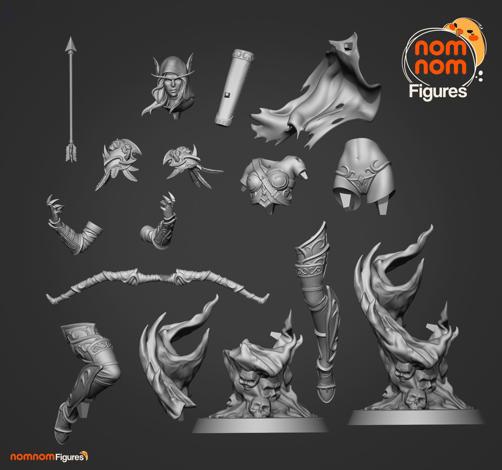 Sylvanas Windrunner - World of Warcraft 3D print model_2