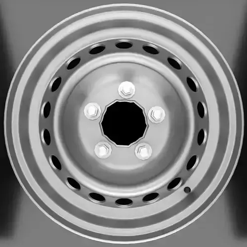 Steel Rims With Extras 3d model