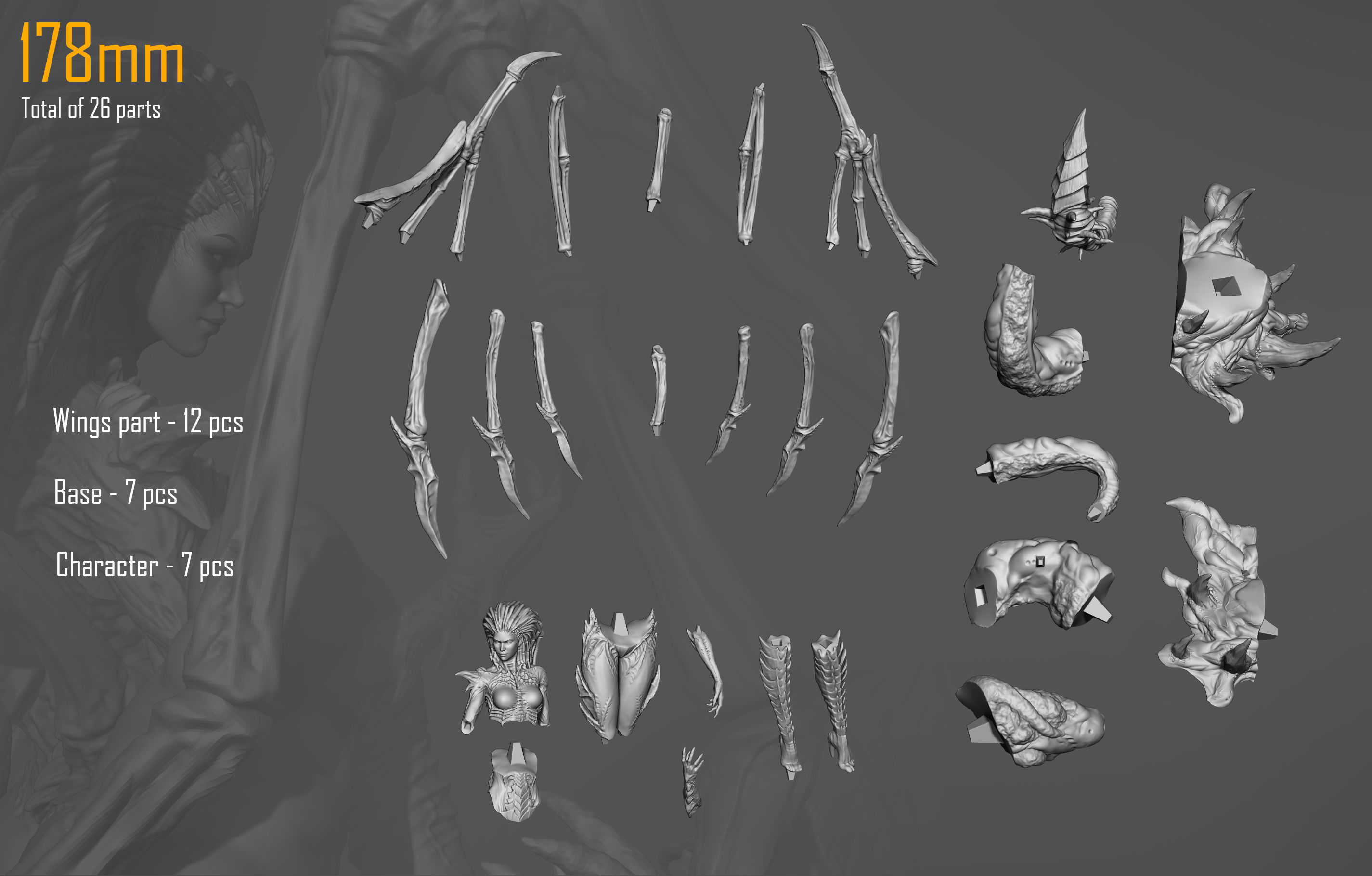 Queen of Blades - Starcraft 3D print model_2