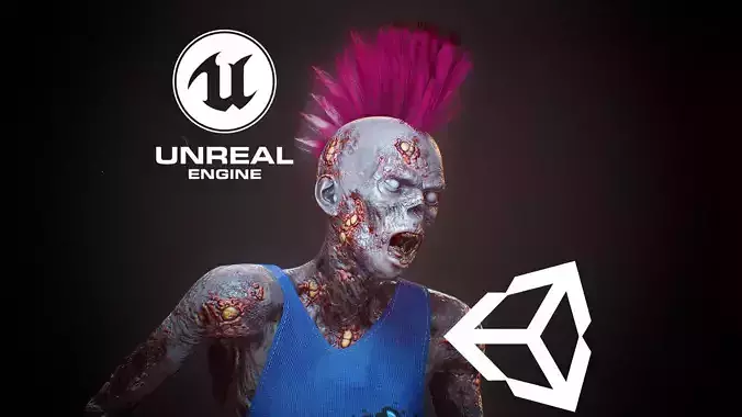 Zombie Boy game character for Horror games