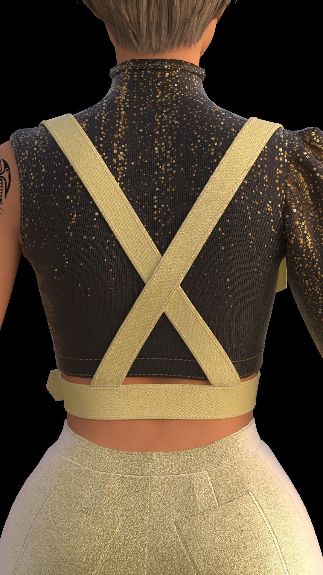 Girls Outfit 1 - Marvelous - CLO Project file 3D model 3D model_2