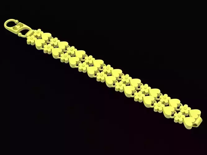 heart and flower women bracelets 4147