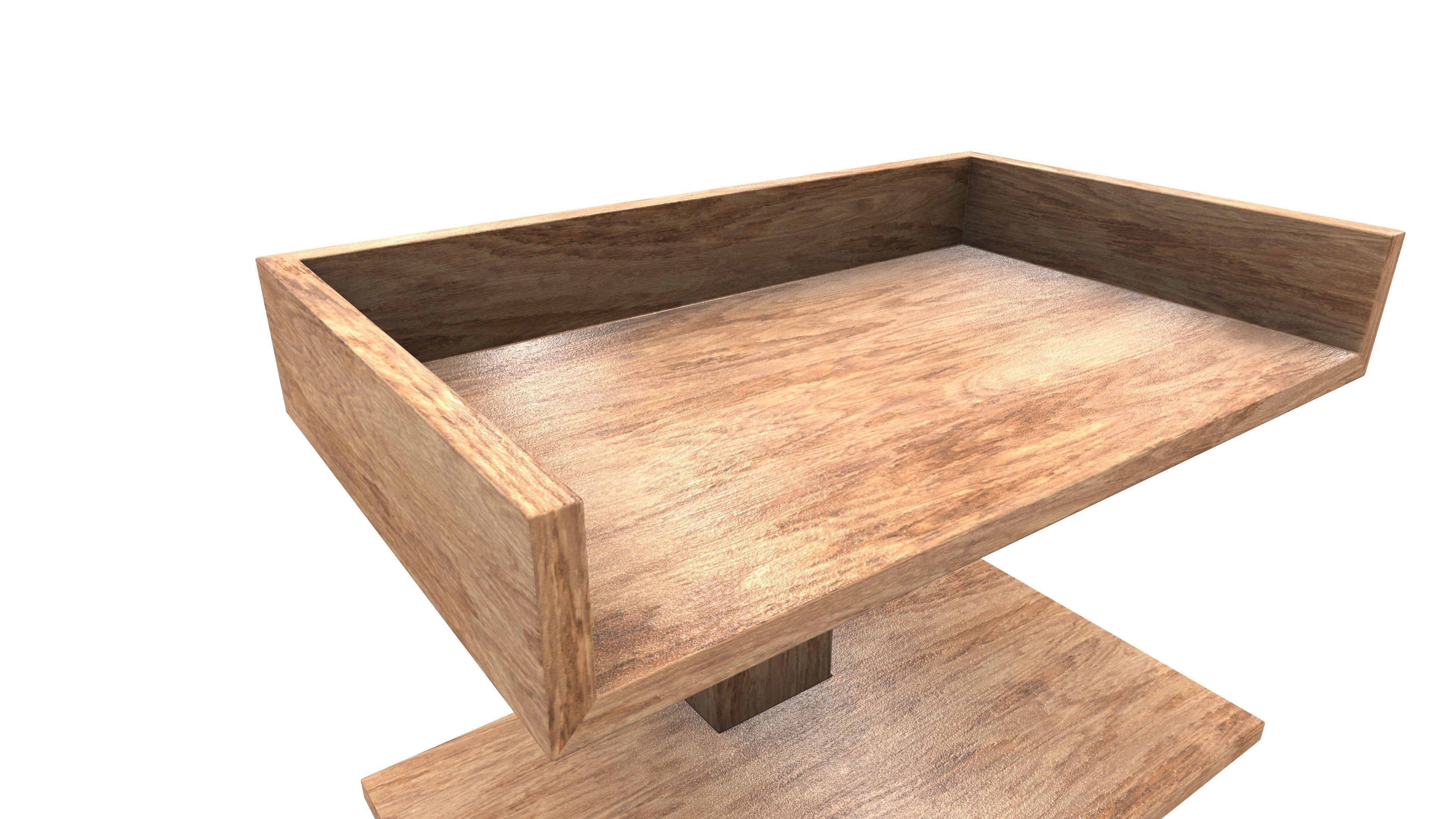 Wooden Shelf 3D Model AR VR PBR Low-poly 3D model_15
