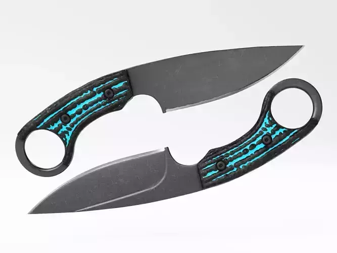 Tactical Combat Knife - Military - Karambit Style 01 Blue