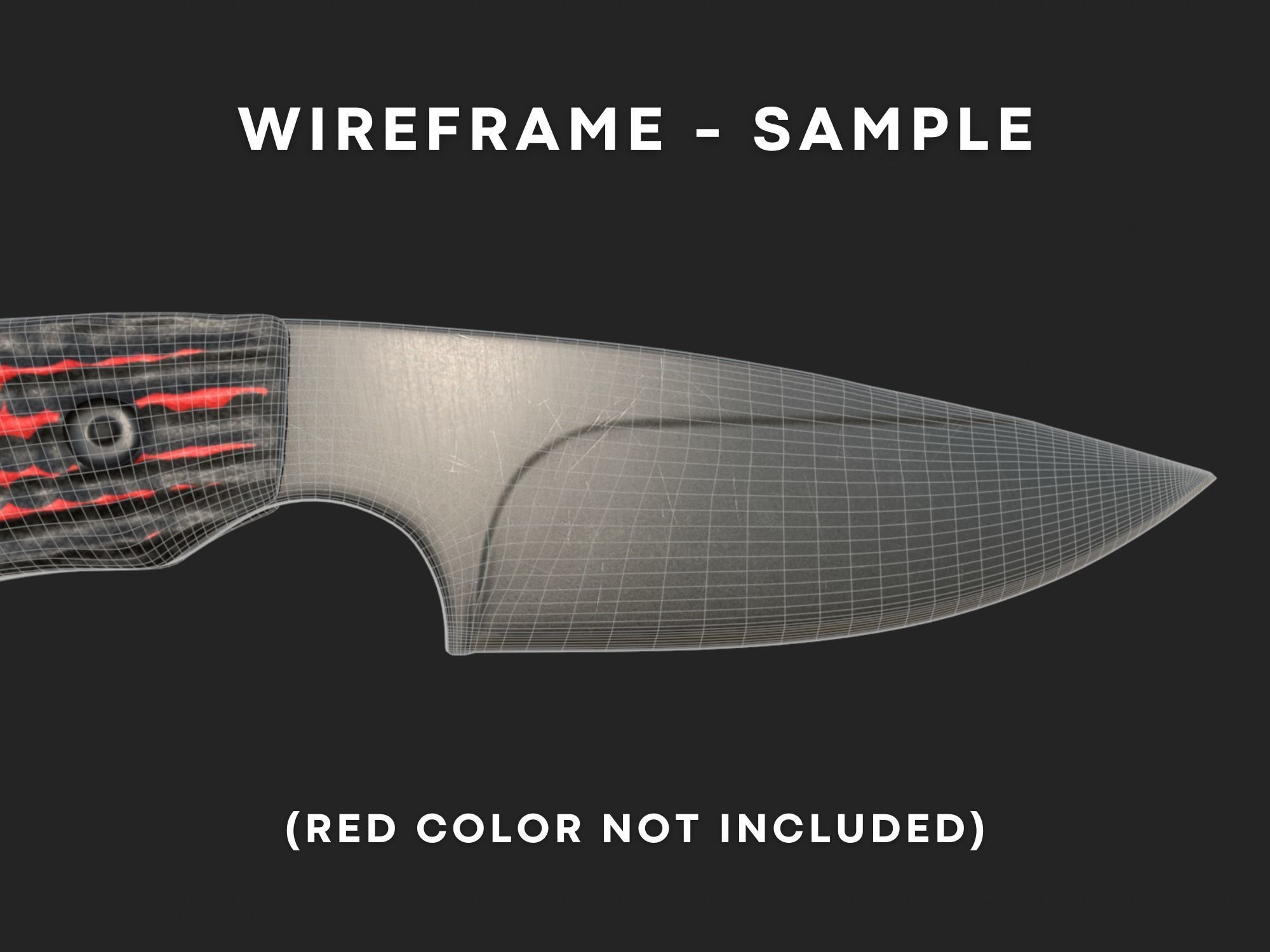 Tactical Combat Knife - Military - Karambit Style 01 Blue Low-poly 3D model_9