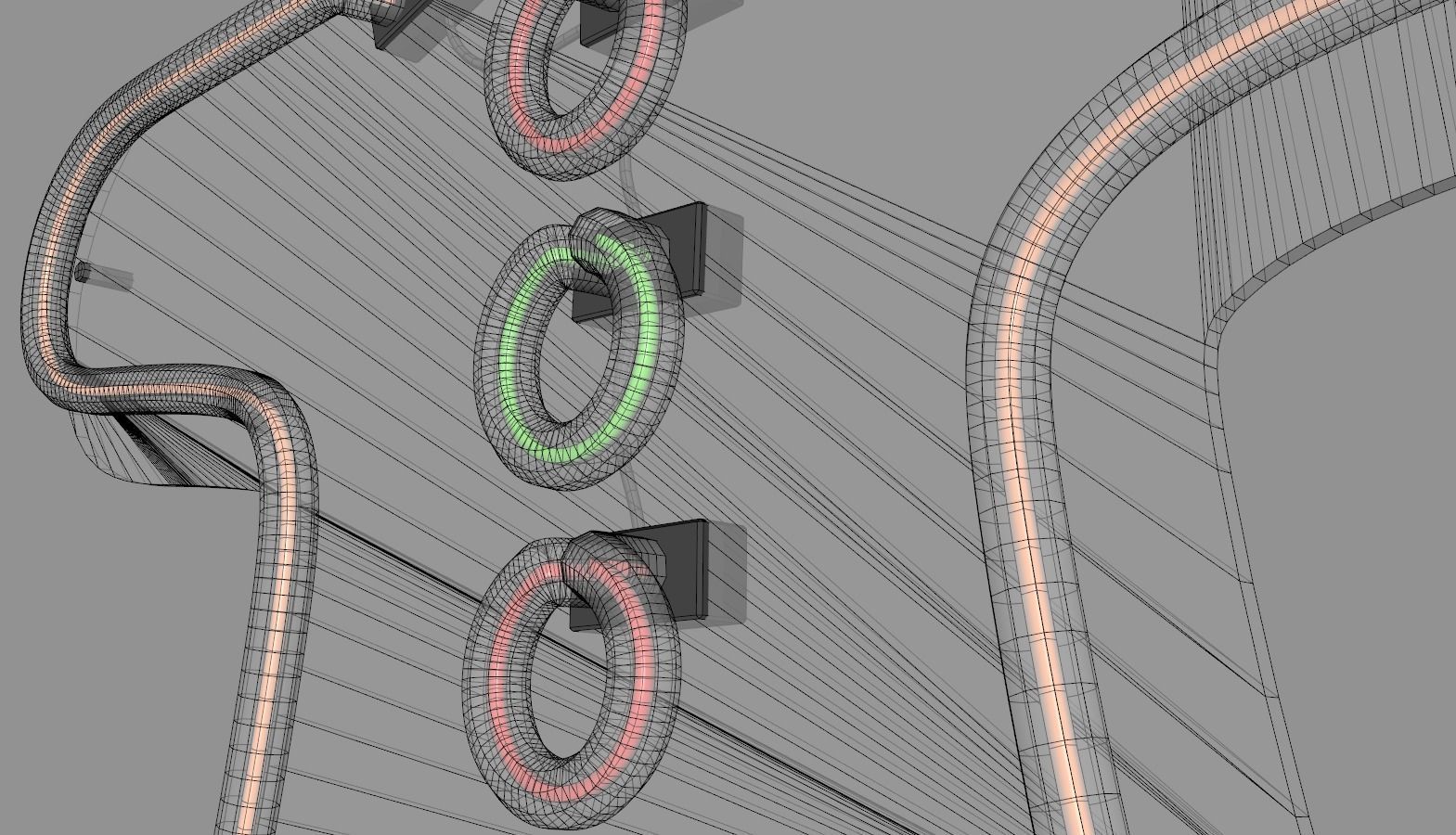 Gingerbread Man - Neon Sign 3D model_8