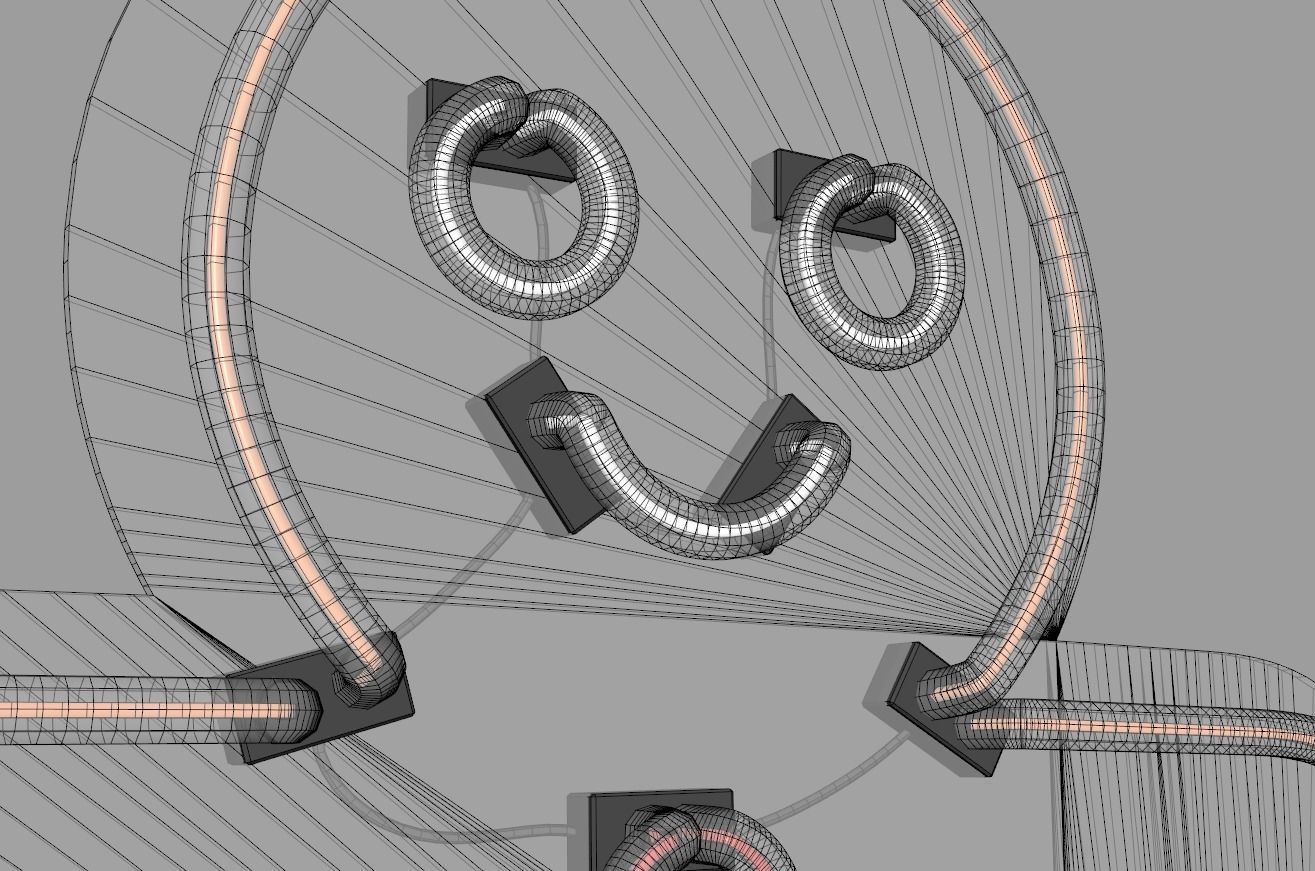 Gingerbread Man - Neon Sign 3D model_7