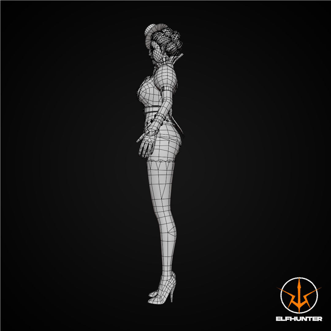 EXCLUSIVE ELF HUNTER EDITION RIGGED CHARACTER ELF SHERLOCK Low-poly 3D model_13