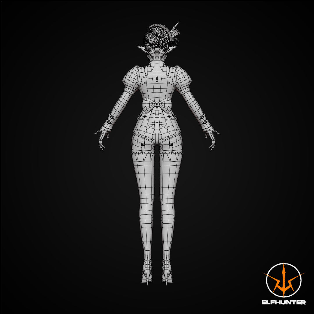 EXCLUSIVE ELF HUNTER EDITION RIGGED CHARACTER ELF SHERLOCK Low-poly 3D model_12