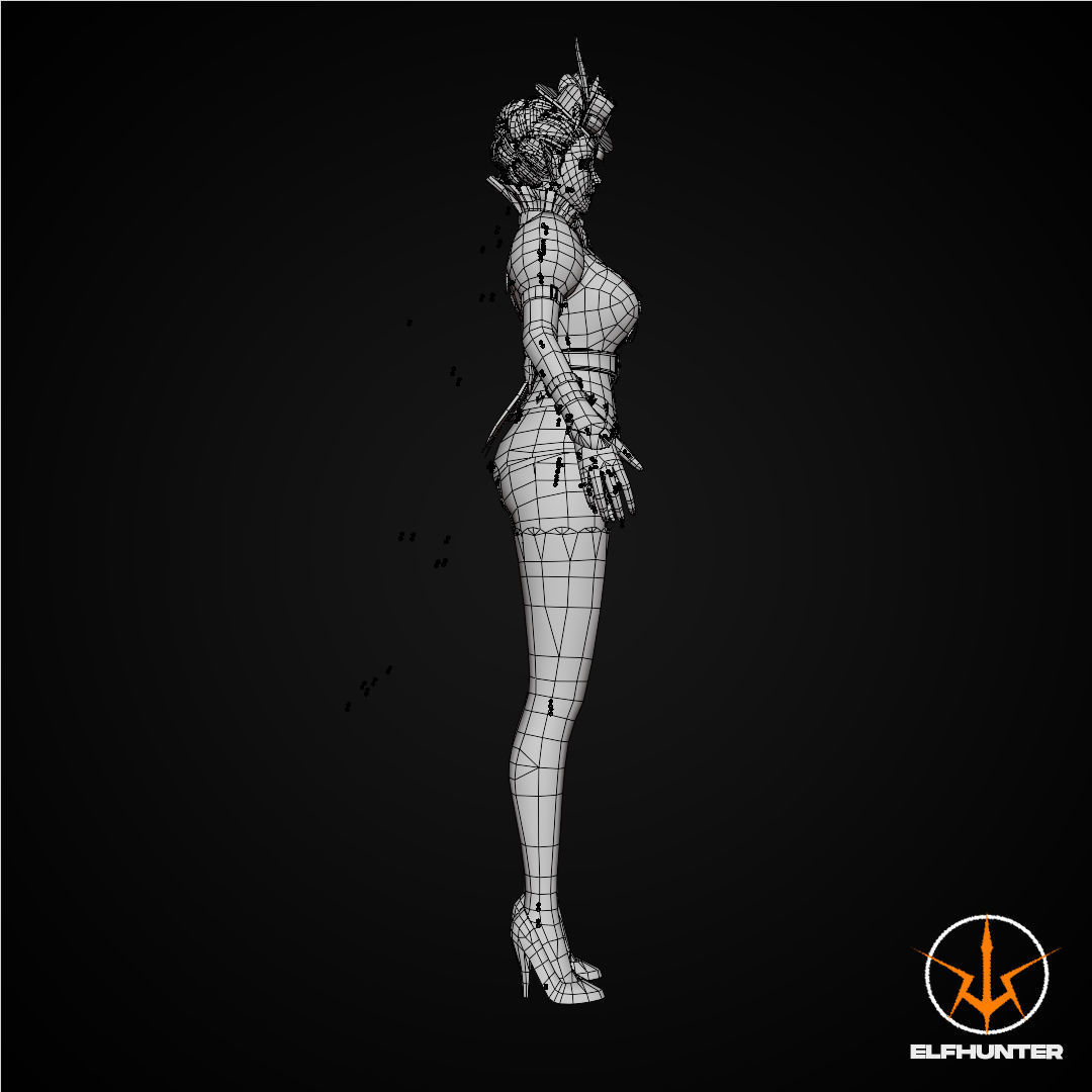 EXCLUSIVE ELF HUNTER EDITION RIGGED CHARACTER ELF SHERLOCK Low-poly 3D model_15