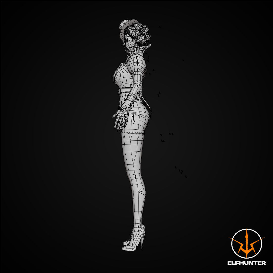 EXCLUSIVE ELF HUNTER EDITION RIGGED CHARACTER ELF SHERLOCK Low-poly 3D model_17