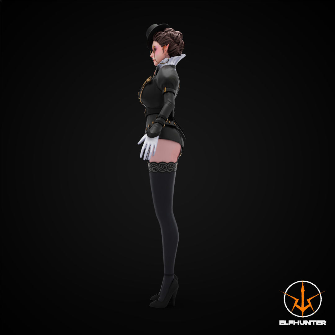 EXCLUSIVE ELF HUNTER EDITION RIGGED CHARACTER ELF SHERLOCK Low-poly 3D model_5