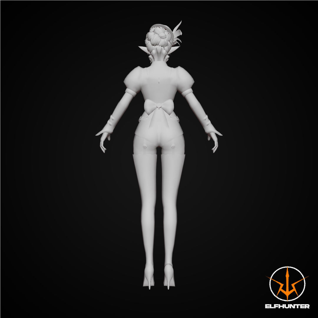 EXCLUSIVE ELF HUNTER EDITION RIGGED CHARACTER ELF SHERLOCK Low-poly 3D model_8