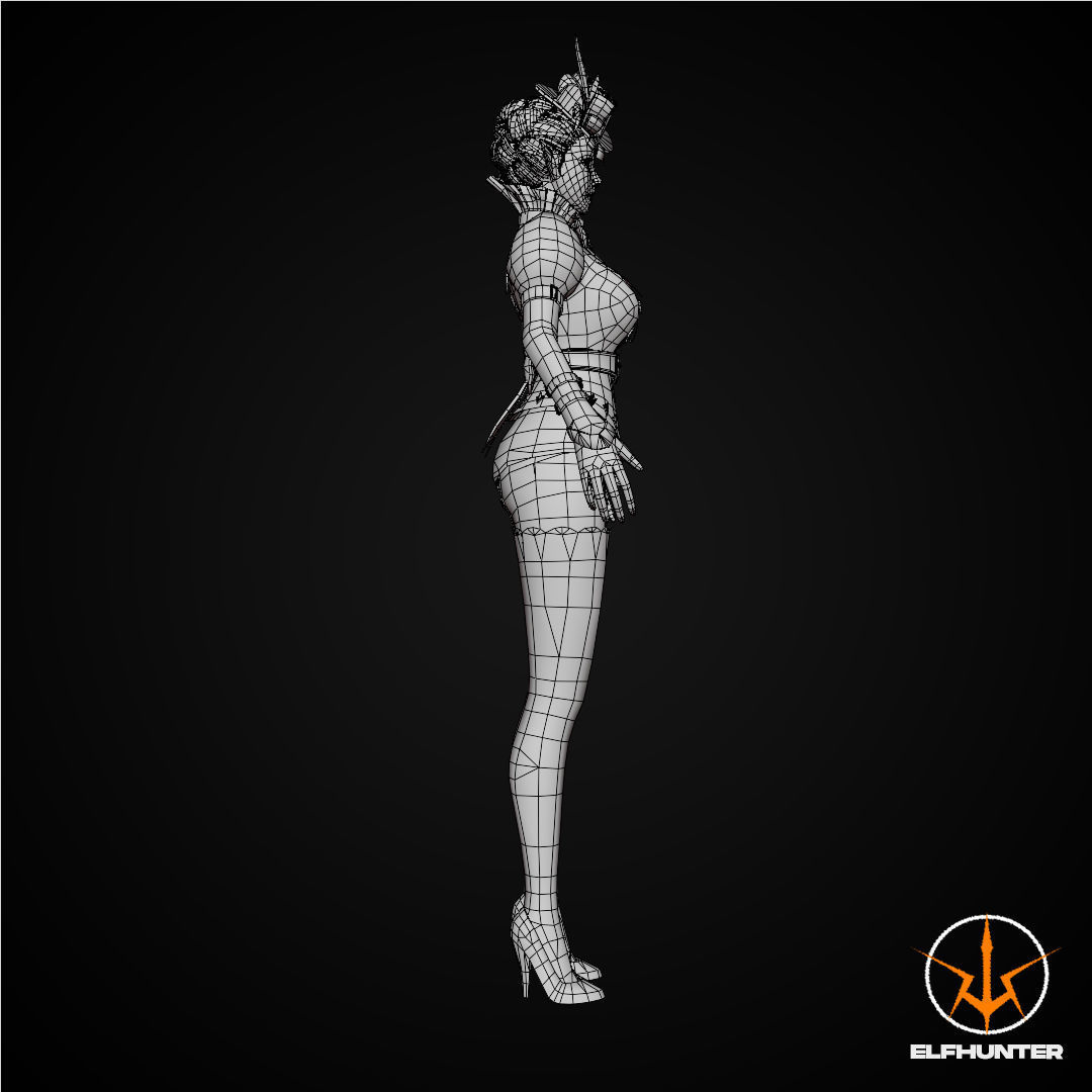 EXCLUSIVE ELF HUNTER EDITION RIGGED CHARACTER ELF SHERLOCK Low-poly 3D model_11