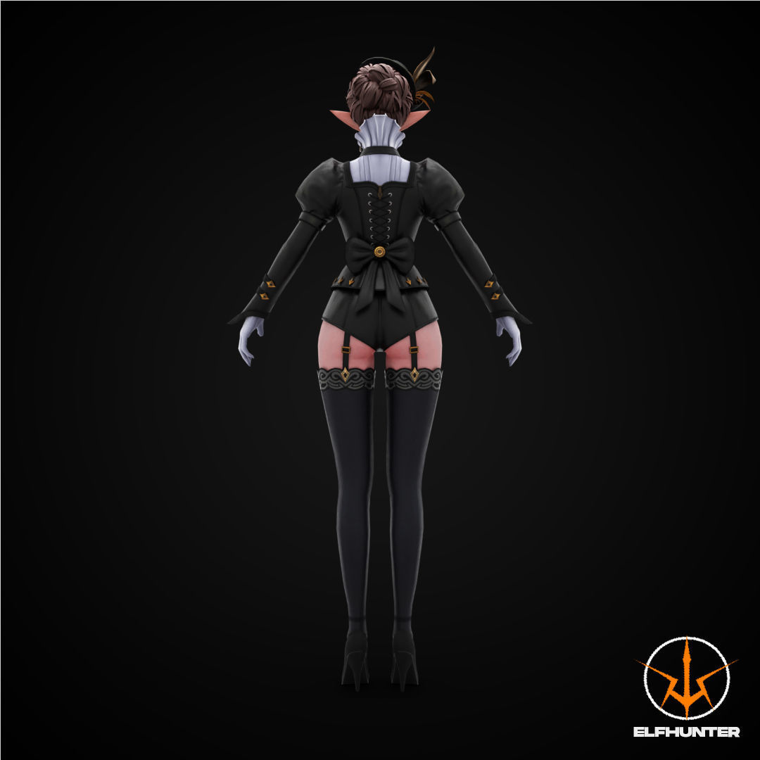 EXCLUSIVE ELF HUNTER EDITION RIGGED CHARACTER ELF SHERLOCK Low-poly 3D model_4