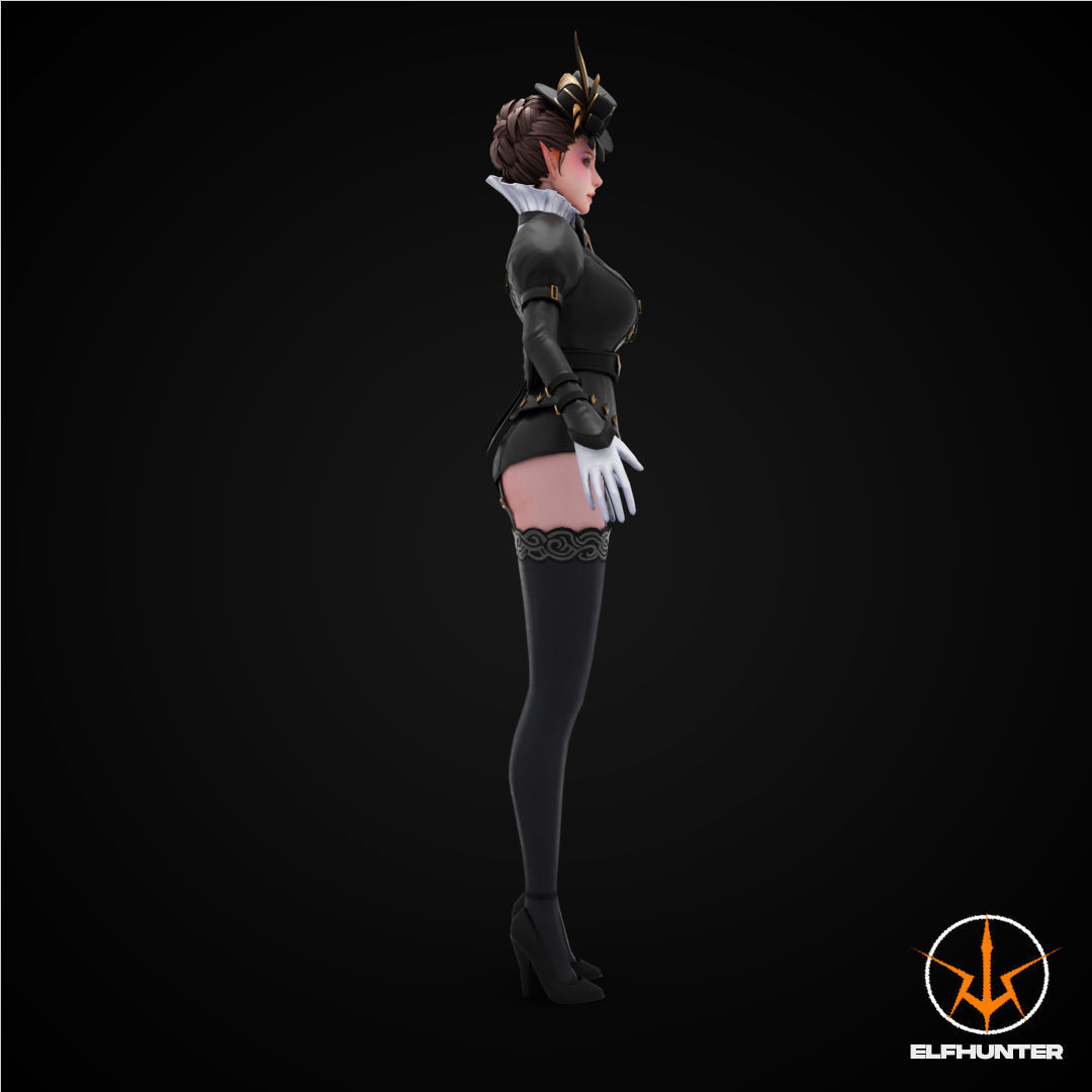 EXCLUSIVE ELF HUNTER EDITION RIGGED CHARACTER ELF SHERLOCK Low-poly 3D model_3
