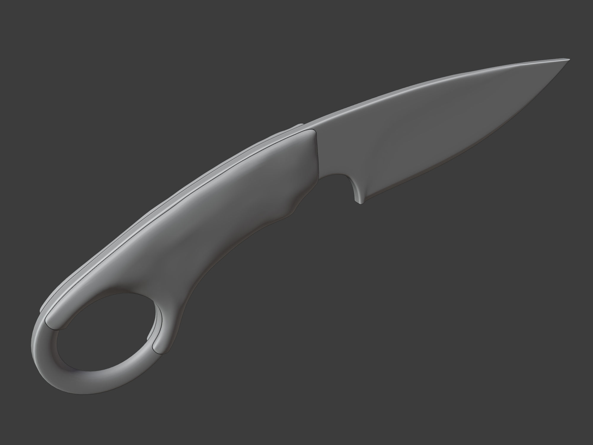 Tactical Combat Knife - Military - Karambit Style 01 Green Low-poly 3D model_5