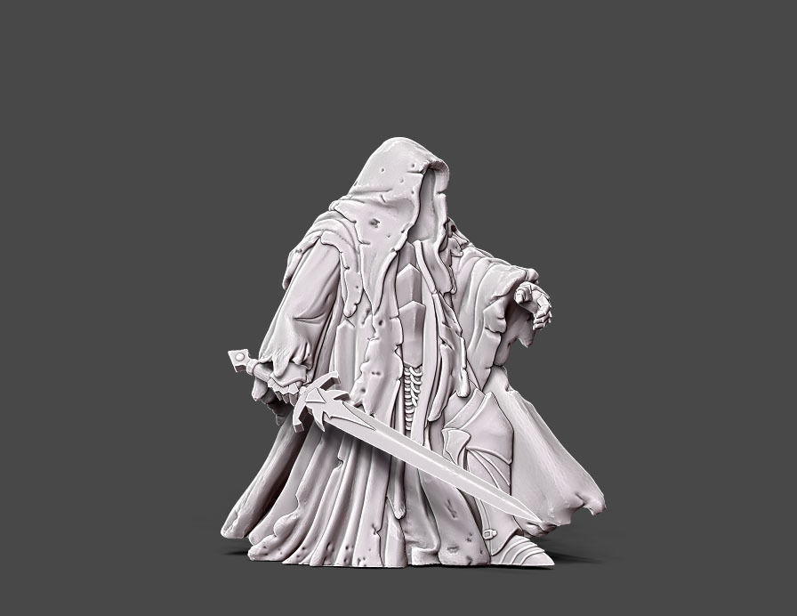 wraith 4 - 35mm scale 3D print model_4