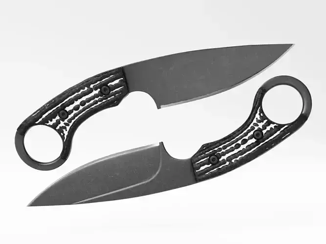 Tactical Combat Knife - Military - Karambit Style 01 White Low-poly 3D model